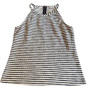 Green Envelope Los Angeles Striped Sleeveless Halter‎ Top Size L VG condition